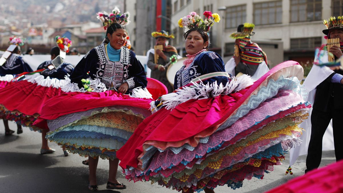 Aymaras danzan en el Festival Intercultural de música y danza indígena