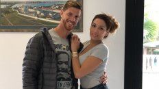 Cristián Ansaldi con su esposa. Cristián Ansaldi con su esposa.