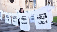 Una de las actividades que se realizaron durante la jornada en defensa de la educación pública. Una de las actividades que se realizaron durante la jornada en defensa de la educación pública.