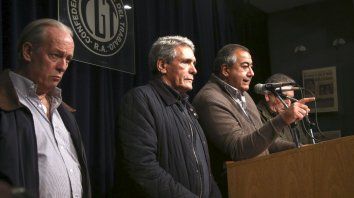 Carlos Acuña y Rodolfo Daer, de la CGT. Carlos Acuña y Rodolfo Daer, de la CGT.