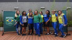 Conducción verdeamarelha. Un equipo totalmente femenino en comunicación y salud dirigió a los 62 atletas que vinieron. Conducción verdeamarelha. Un equipo totalmente femenino en comunicación y salud dirigió a los 62 atletas que vinieron.