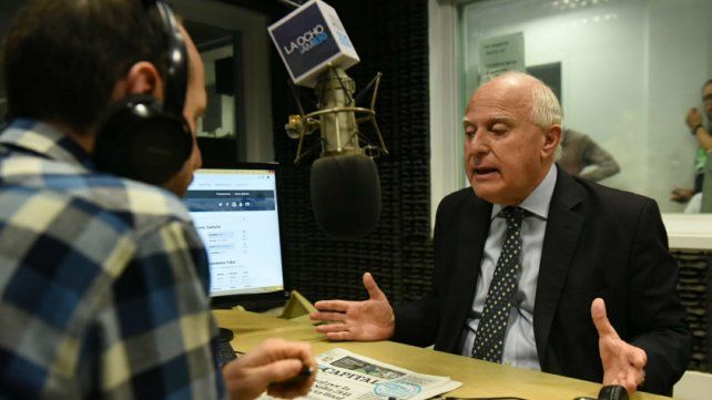 Miguel Lifschitz en los estudios de La Ocho.