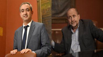 El intendente electo Pablo Javkin y el flamante gobernador Omar Perotti. El intendente electo Pablo Javkin y el flamante gobernador Omar Perotti.