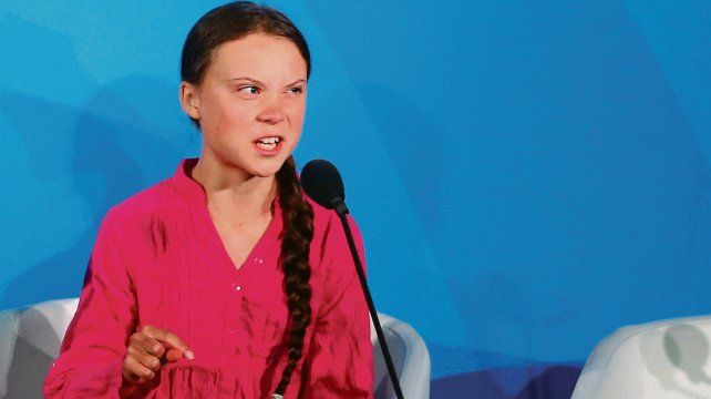 Enérgica. La sueca Greta Thunberg llama la atención al mundo entero sobre los efectos del cambio climático.