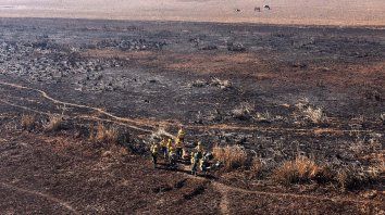 Imagen aérea de una de las zonas más afectadas por el fuego. Imagen aérea de una de las zonas más afectadas por el fuego.