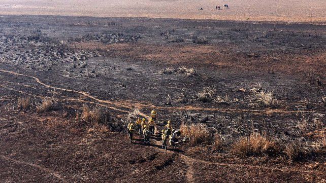 Imagen aérea de una de las zonas más afectadas por el fuego. 