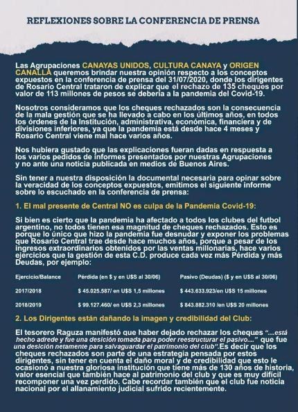 En Central, la oposición se mantiene activa.