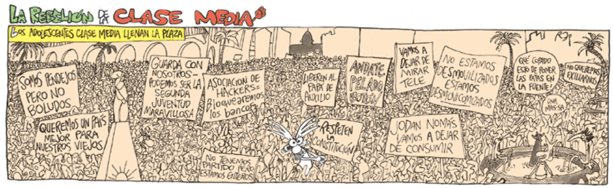 Rep, Manifestación en Plaza de Mayo, Diciembre 2001, Página/12 
