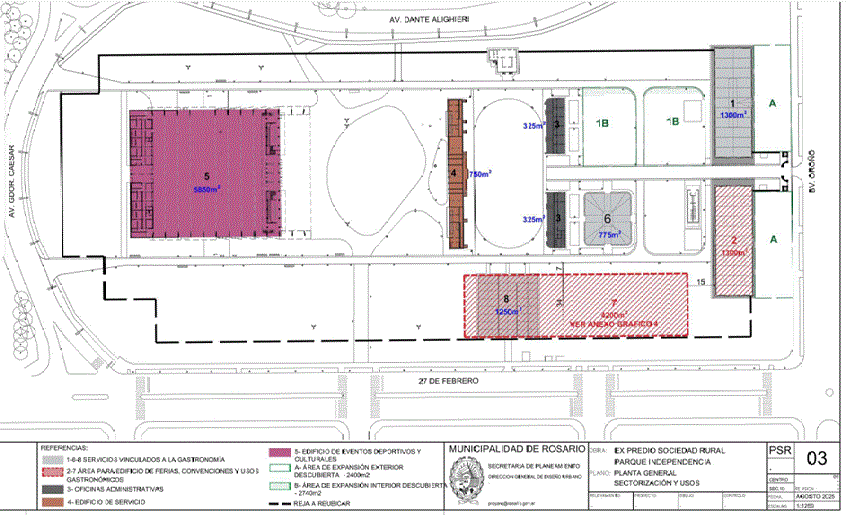 Plano del pliego para la concesión de la ex-Rural.
