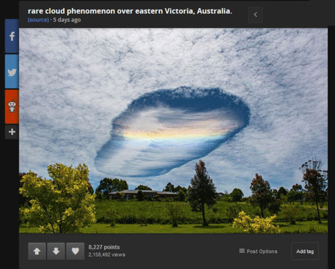 La foto fue publicada por un usuario de la red social Reddit.