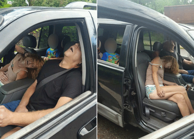 La dura imagen de los padres con sobredosis de heroína con la que la policía en EE.UU. quiere crear conciencia La dura imagen de los padres con sobredosis de heroína con la que la policía en EE.UU. quiere crear conciencia
