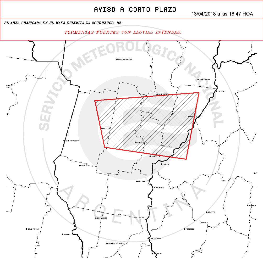 Emiten dos avisos a corto plazo para Santa Fe