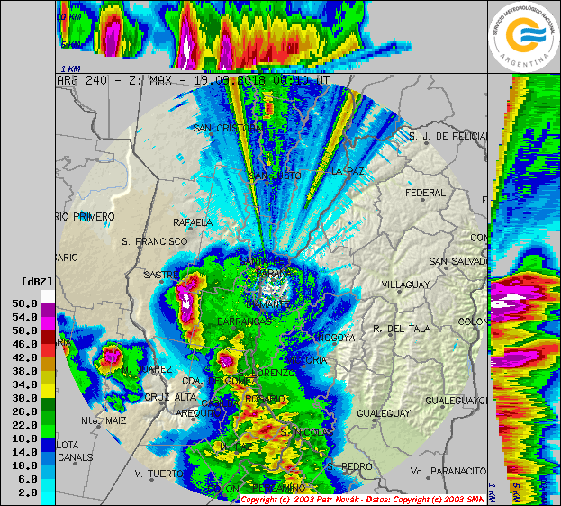 Rige un aviso a corto plazo por tormentas severas con caída de granizo
