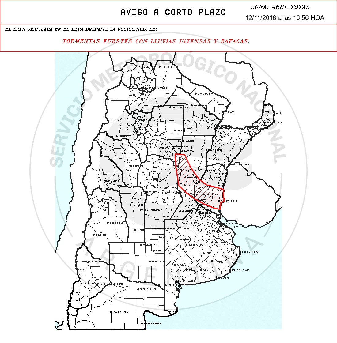 Nueva alerta meteorológica para Entre Ríos