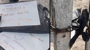 Maestra rural deja tareas en las tranqueras de los campos