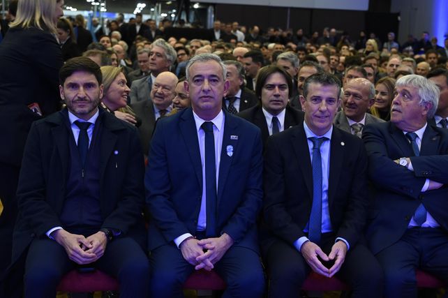 Maximiliano Pullaro, Pablo Javkin y Pablo Bertolato