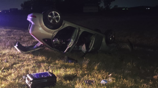 Funes: dijo que se quedó dormirdo y volcó en la autopista a Córdoba