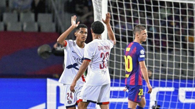 El PSG festejó de visitante por la Liga de Campeones.