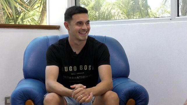 Feliz y contento. En la charla con Ovación