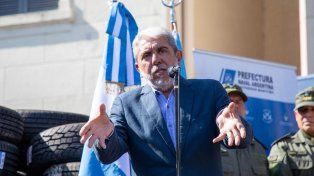El ministro Aníbal Fernández visitó Gualeguaychú para un acto con fuerzas de seguridad.&nbsp;