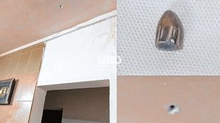 Domingo de terror. Una bala perdida ingresó en la casa de una familia en el norte de la ciudad.&nbsp;