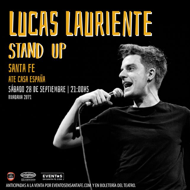 Lucas Lauriente presenta su nuevo show unipersonal en Santa Fe