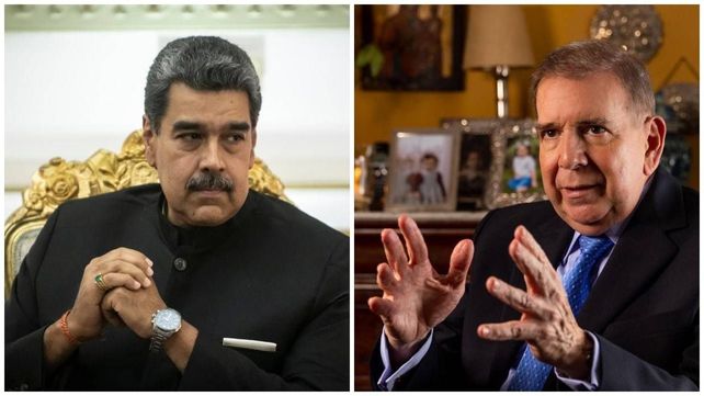 El presidente Nicolás Maduro y el candidato opositor Edmundo González Urrutia.