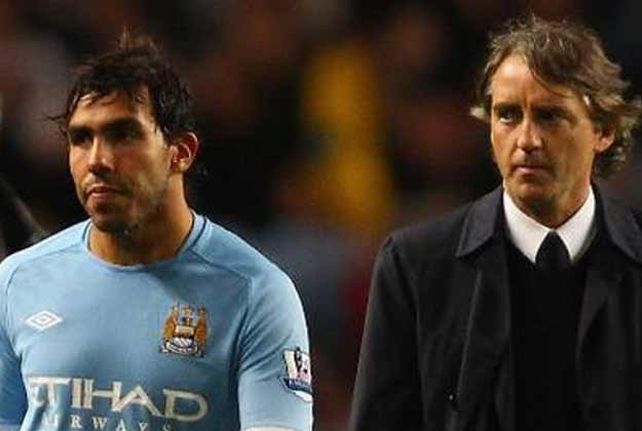 Roberto Mancini le pone precio a Carlos Tevez