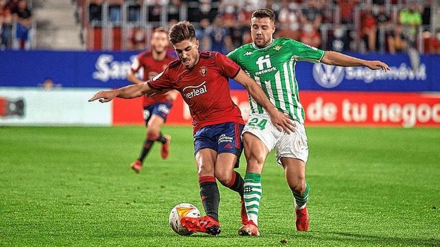 Osasuna visitará a Betis en el inicio de la 3ª fecha de la Liga de España.
