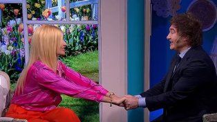 Yuyito González y Milei en el programa de Ciudad Magazine