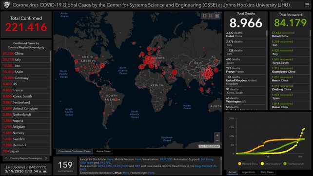 Así está hoy el mapa global del coronavirus