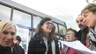 Sabrina Gullino en el juzgado federal de Paraná.&nbsp;