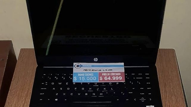 Robo: recuperaron una notebook sustraída en un comercio