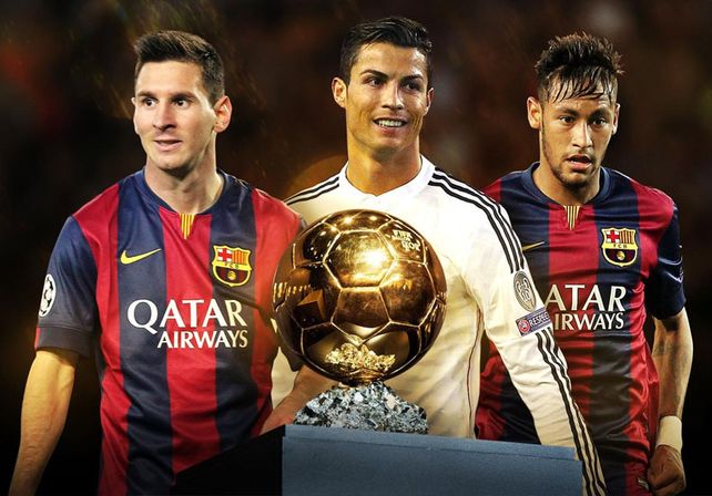 Messi, Cristiano Ronaldo y Neymar son los finalistas al Balón de Oro 2015