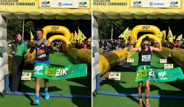 Julio Saroba y Daniela Penoni se impusieron en la distancia principal de 21 kilómetros.