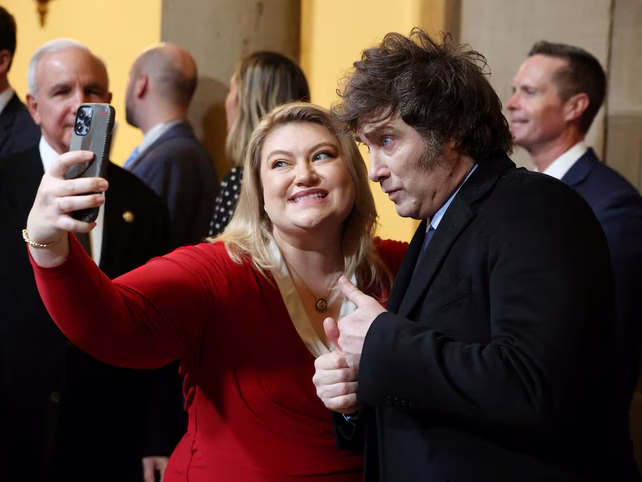 Las fotos de Javier Milei en la asunción de Donald Trump como presidente de Estados Unidos