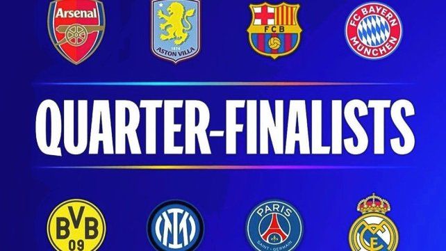 Así se armaron los cuartos de final de la Champions League