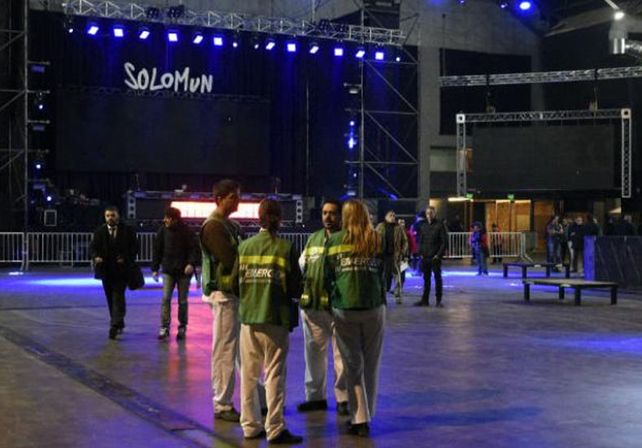 Imagen del Salón Metropolitano un rato antes de que comenzara la fiesta de música electrónica./ La Capital
