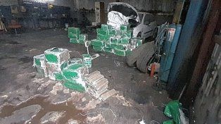 La marihuana estaba en distintas partes del taller mecánico
