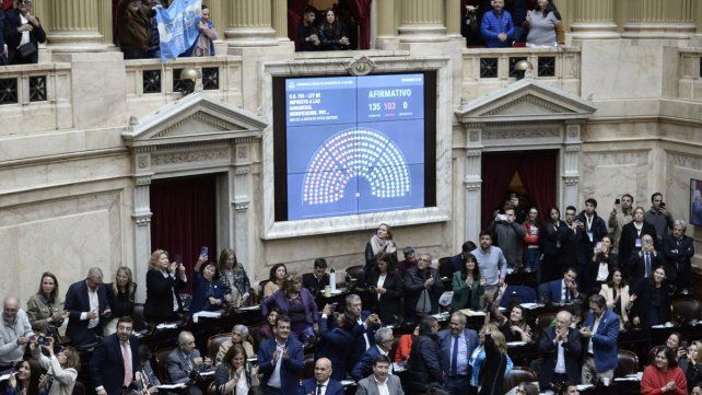 Con 135 votos afirmativos Con 135 votos afirmativos