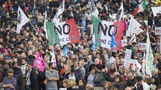 Multitudinario rechazo en Italia a la unión civil para los homosexuales
