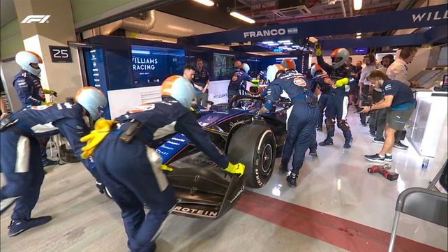 Williams decide retirar el auto golpeado de Franco Colapinto en Abu Dhabi. No quedó bien tras el toque de Piastri.