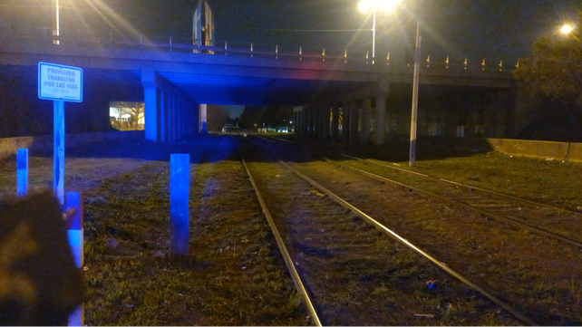 Las vías que pasan por debajo de avenida de Circunvalación