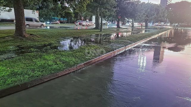 Pérdida de agua en Alem a la altura de Calchines