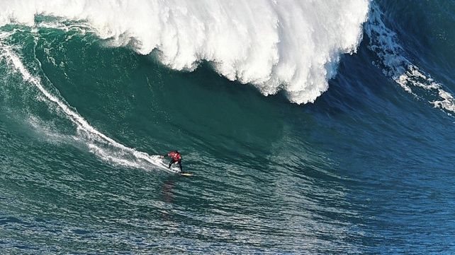 García Castañón en Nazaré