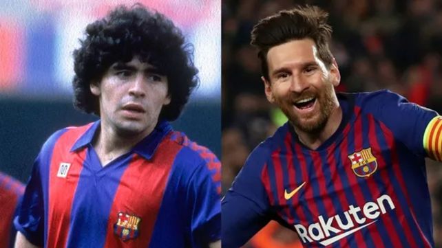 Diego Maradona y Lionel Messi