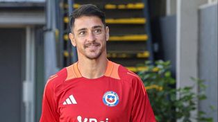 Fernando Zampedri, en su primer entrenamiento con la selección de Chile.&nbsp;