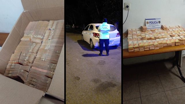 Dos jóvenes quedaron detenidos tras no poder justificar los más de 27 millones de pesos que llevaban.