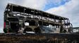 Se incendió un colectivo de larga distancia en la autopista a Buenos Aires