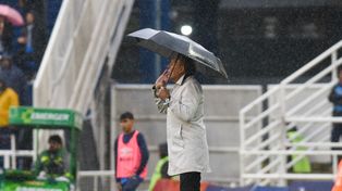 Russo no pudo hacer fútbol este sábado por las lluvias que azotaron a la región.&nbsp;